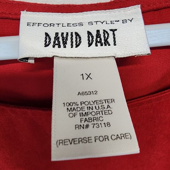 Vintage David Dart Maxi Dress Size 1X Red Shopping Thrifting Theme 90s Teacher - Picture 11 of 12
